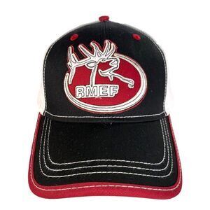 Rocky Mountain Elk Foundation‎ RMEF 5-Panel Hat Black / Red Adjustable OS